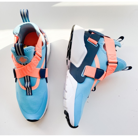 Nike Huarache City blue and orange straps run 7Y - Picture 3 of 12